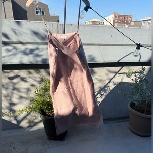 Threads by Bed Threads Grayish Rose Linen Chemise Slip Dress